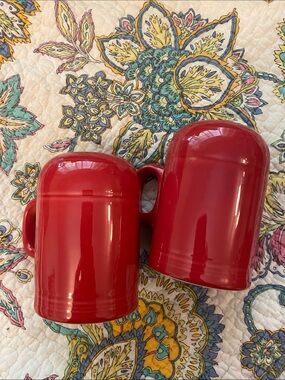 Fiestaware Fiesta Salt & Pepper Shakers Scarlet Red Pair Stovetop Range Top